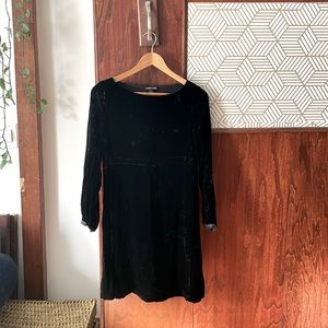XXS black velvet Eileen Fisher dress